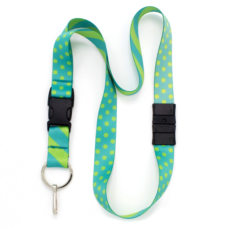 Buttonsmith Aqua Dots Breakaway Lanyard - Made in USA - Buttonsmith Inc.