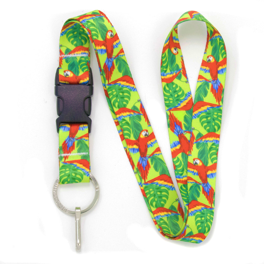 Buttonsmith Scarlet Macaw Lanyard Made in USA - Buttonsmith Inc.