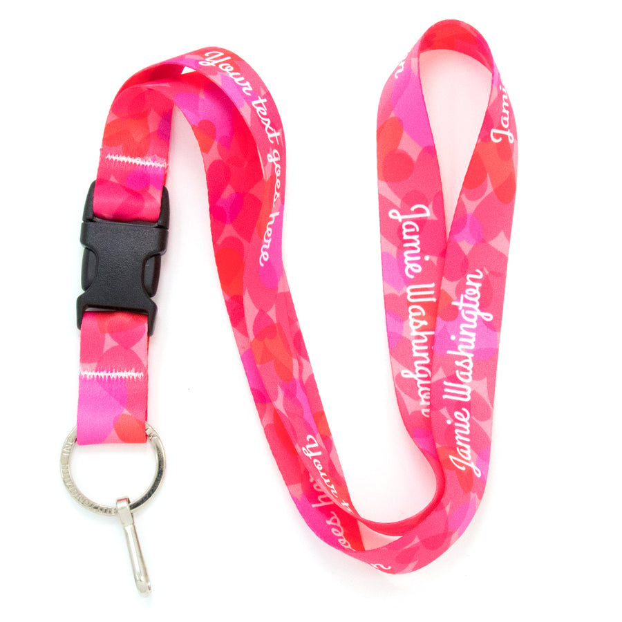 Buttonsmith Hearts Custom Lanyard Made in USA - Buttonsmith Inc.