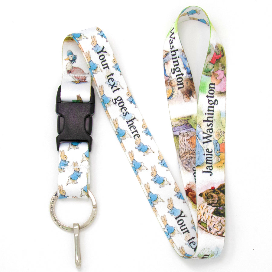 Buttonsmith Beatrix Potter Peter Rabbit Custom Lanyard Made in USA - Buttonsmith Inc.