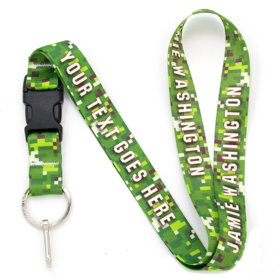 Buttonsmith PixelLand Camo Custom Lanyard Made in USA - Buttonsmith Inc.