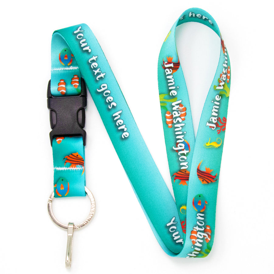 Buttonsmith Tropical Fish Custom Lanyard Made in USA - Buttonsmith Inc.