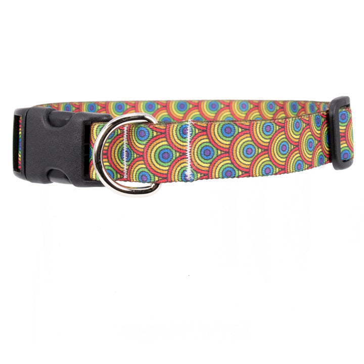 Buttonsmith Rainbow Arches Dog Collar - Made in USA - Buttonsmith Inc.