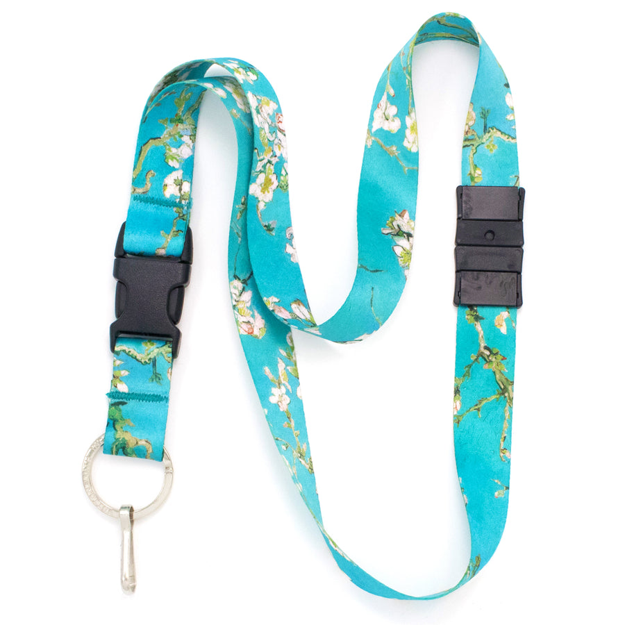 Buttonsmith Van Gogh Almond Blossom Breakaway Lanyard - Made in USA - Buttonsmith Inc.