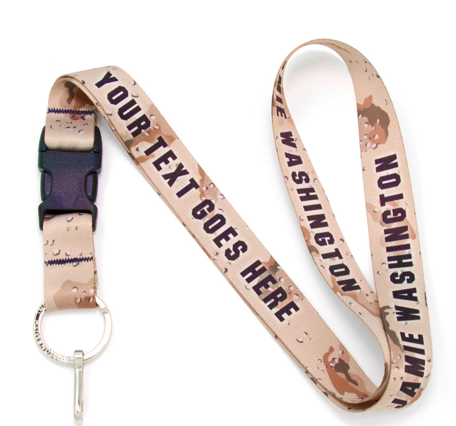 Buttonsmith Desert Camo Custom Lanyard Made in USA - Buttonsmith Inc.