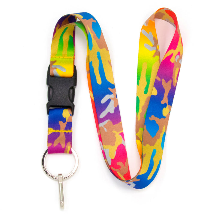 Buttonsmith Rainbow Camo Lanyard - Made in USA - Buttonsmith Inc.