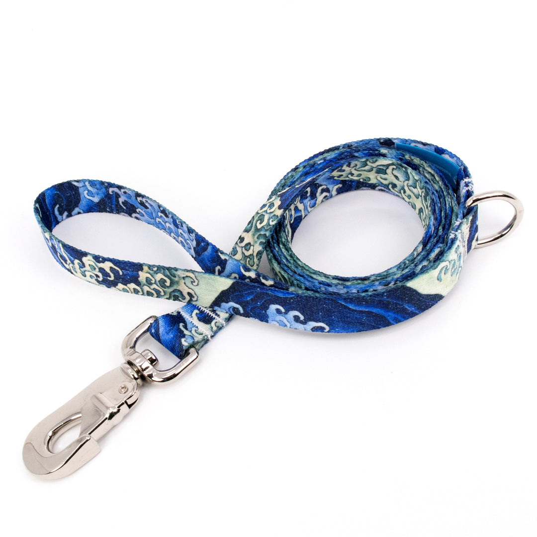 Buttonsmith Hokusai Waves Dog Leash Fadeproof Made in USA - Buttonsmith Inc.