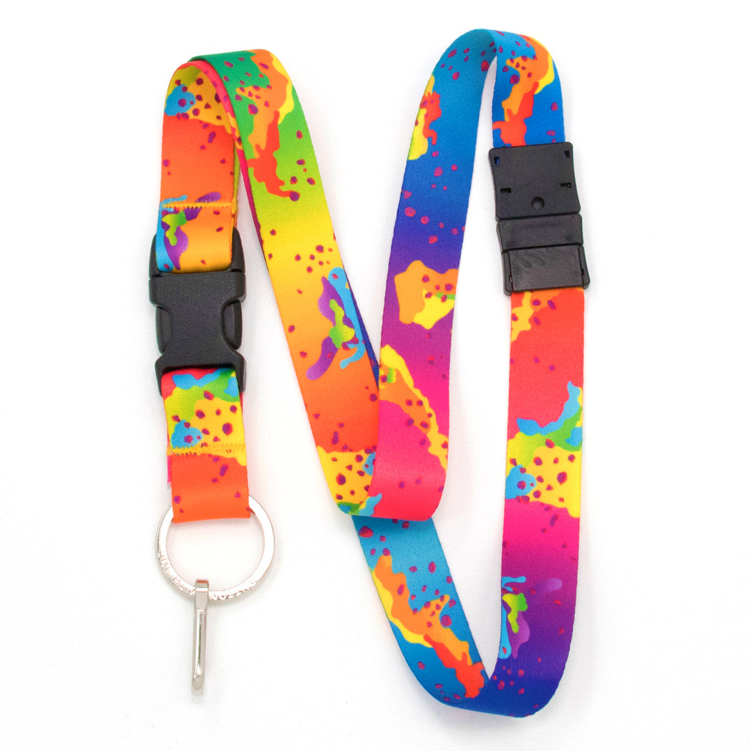 Buttonsmith Rainbow CamoChip Breakaway Lanyard - Made in USA - Buttonsmith Inc.