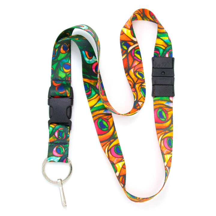 Buttonsmith Tiffany Peacock Breakaway Lanyard - Made in USA - Buttonsmith Inc.