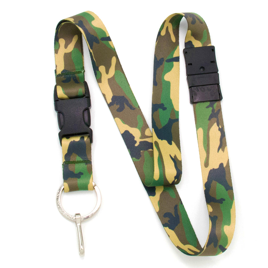 Buttonsmith Woodland Camo Breakaway Lanyard - Made in USA - Buttonsmith Inc.