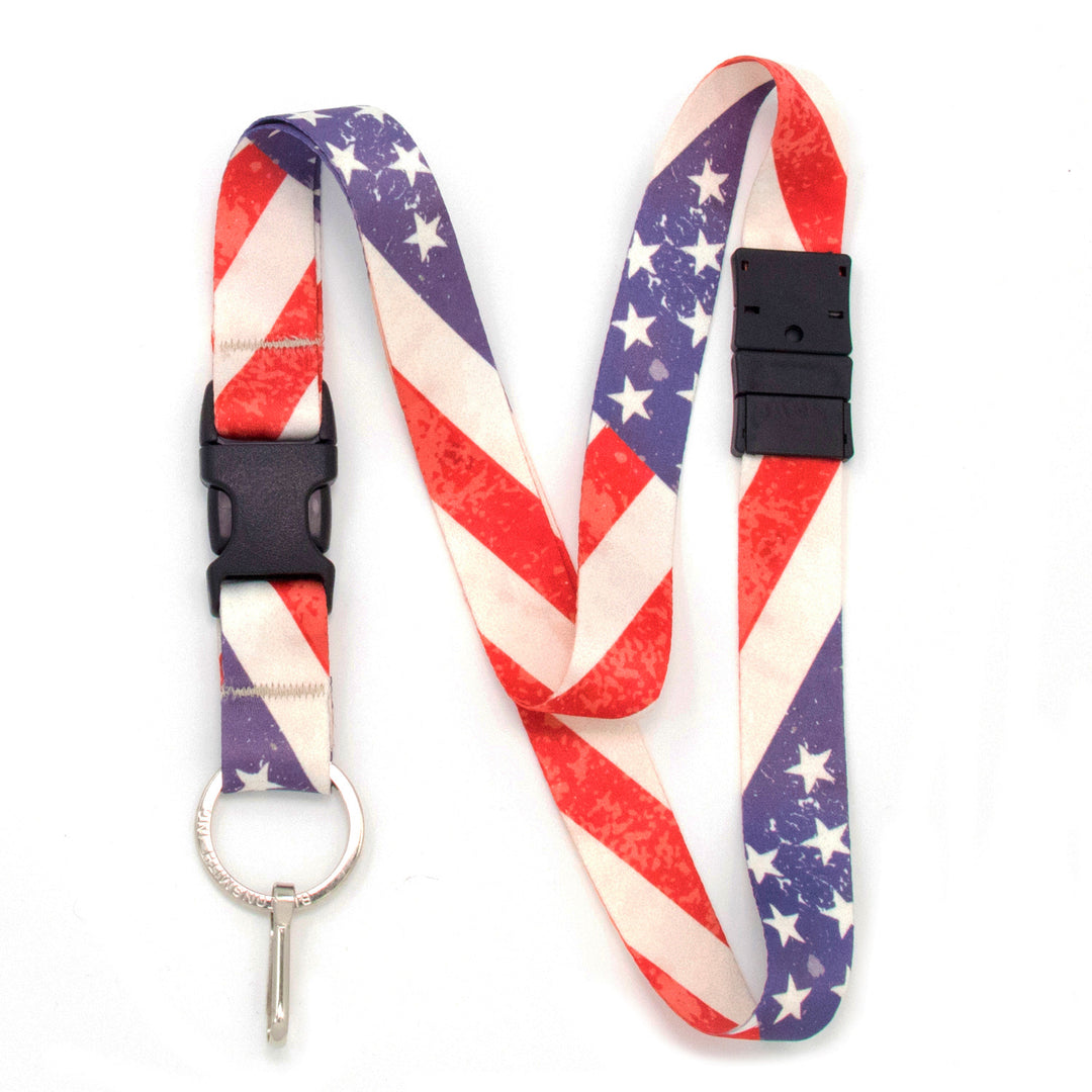 Buttonsmith Old Glory Breakaway Lanyard - Made in USA - Buttonsmith Inc.