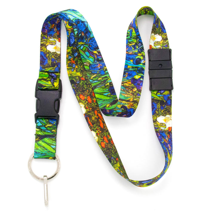 Buttonsmith Van Gogh Irises Breakaway Lanyard - Made in USA - Buttonsmith Inc.