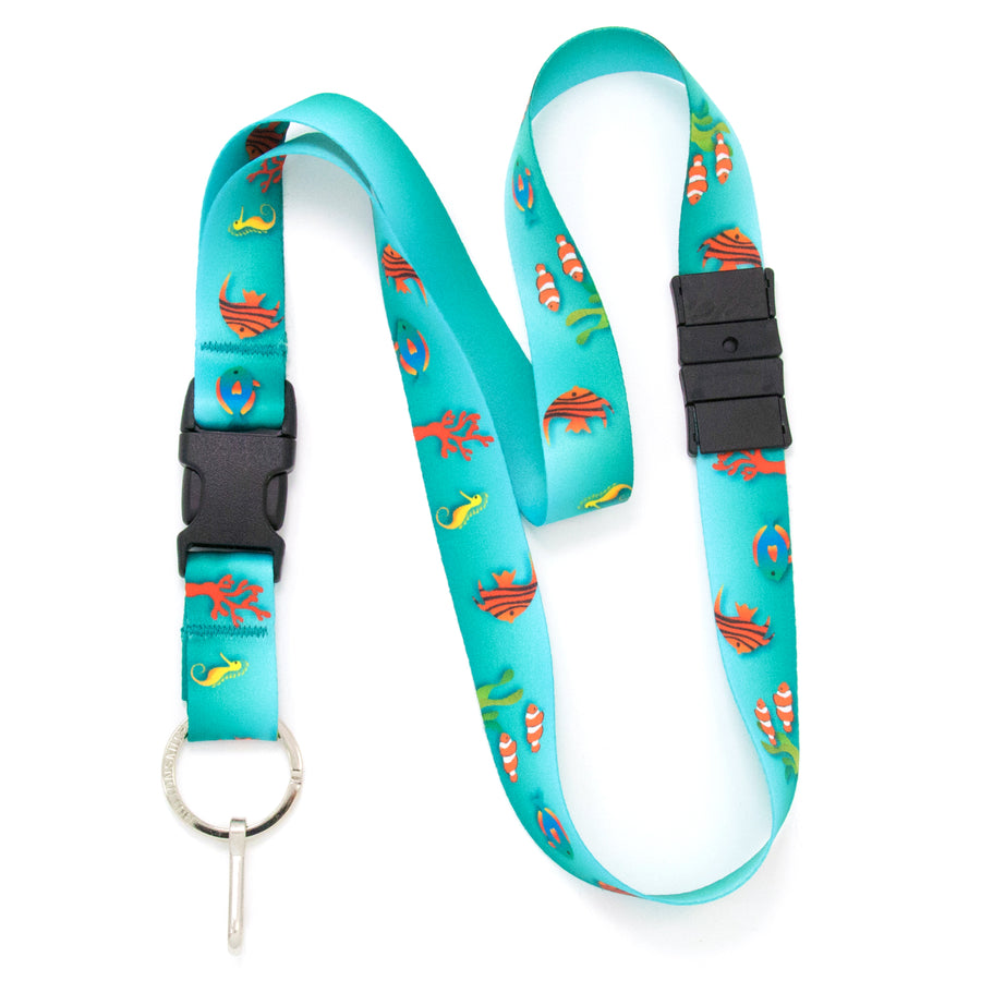 Buttonsmith Tropical Fish Breakaway Lanyard - Made in USA - Buttonsmith Inc.