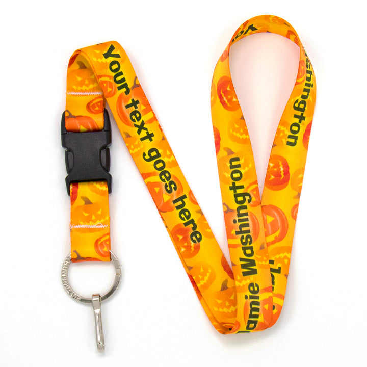 Buttonsmith Jack-O-Lantern Custom Lanyard - Made in USA - Buttonsmith Inc.