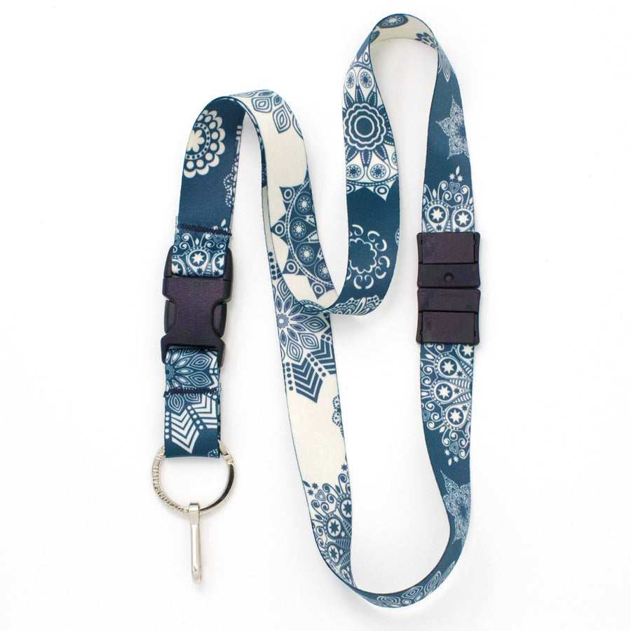 Buttonsmith Denim Lace Breakaway Lanyard - Made in USA - Buttonsmith Inc.