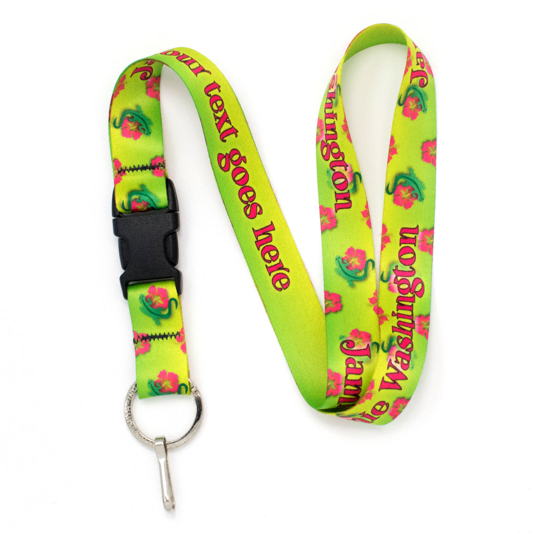 Buttonsmith Geckos Custom Lanyard - Made in USA - Buttonsmith Inc.