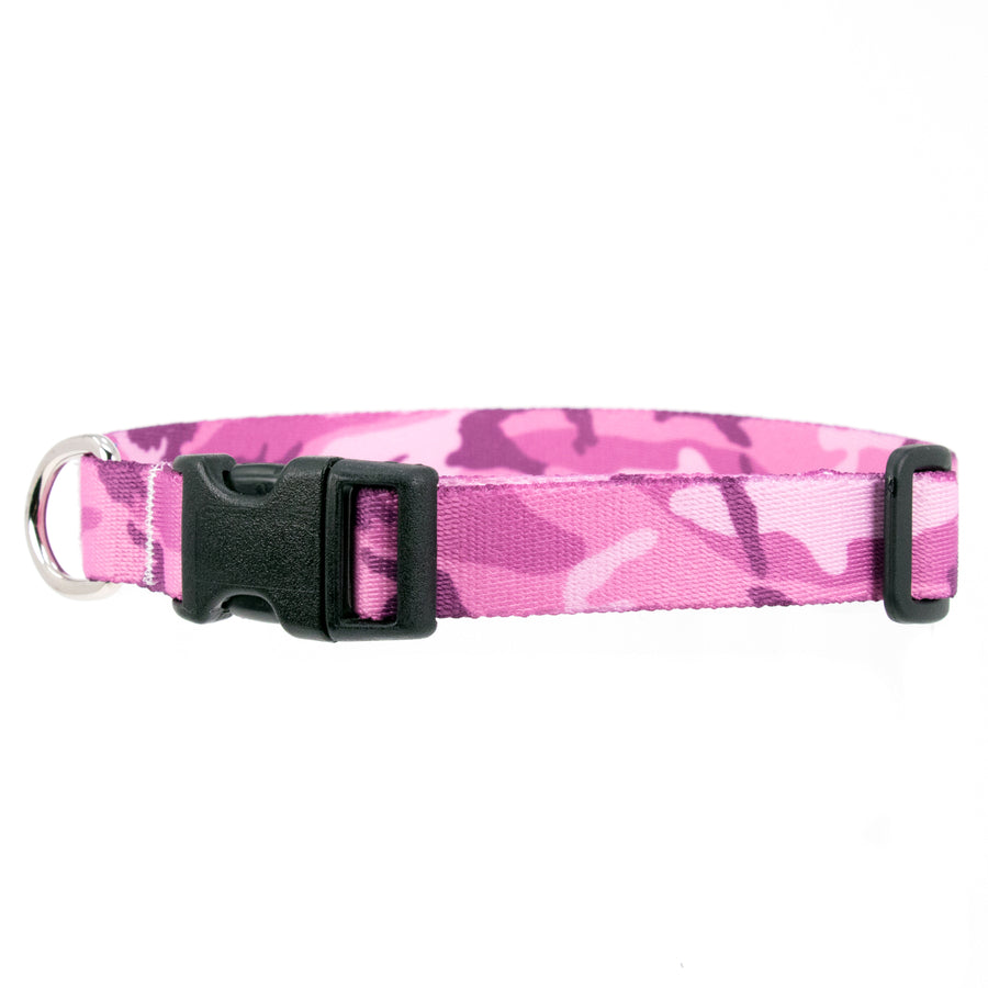 Buttonsmith Pink Camo Dog Collar - Made in USA - Buttonsmith Inc.