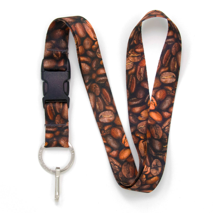 Buttonsmith Coffee Beans Lanyard Made in USA - Buttonsmith Inc.