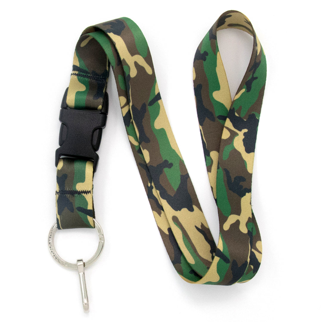 Buttonsmith Woodland Camo Lanyard - Made in USA - Buttonsmith Inc.