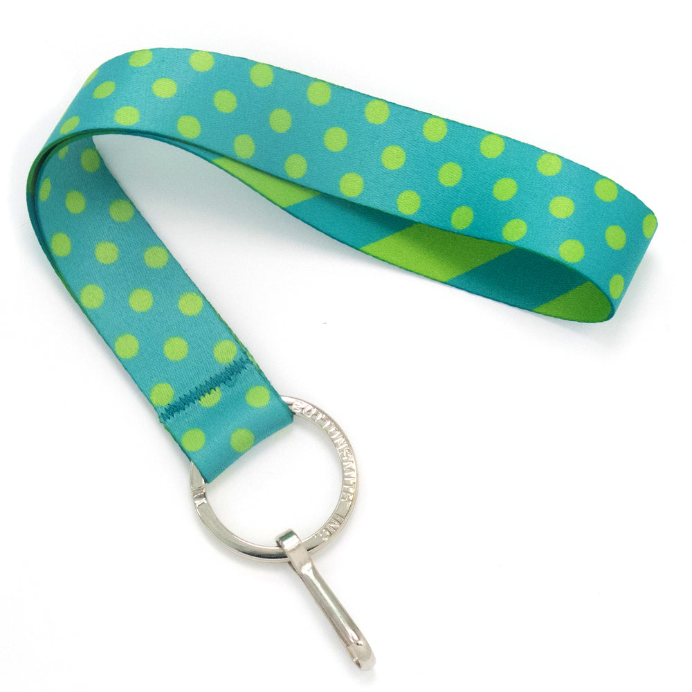 Buttonsmith Aqua Dots Wristlet Lanyard Made in USA - Buttonsmith Inc.