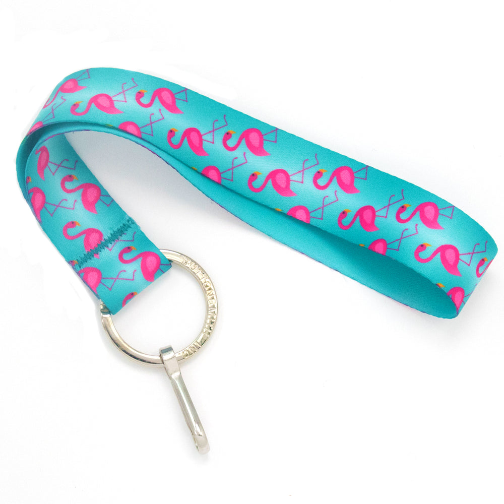 Buttonsmith Flamingos Wristlet Lanyard Made in USA - Buttonsmith Inc.