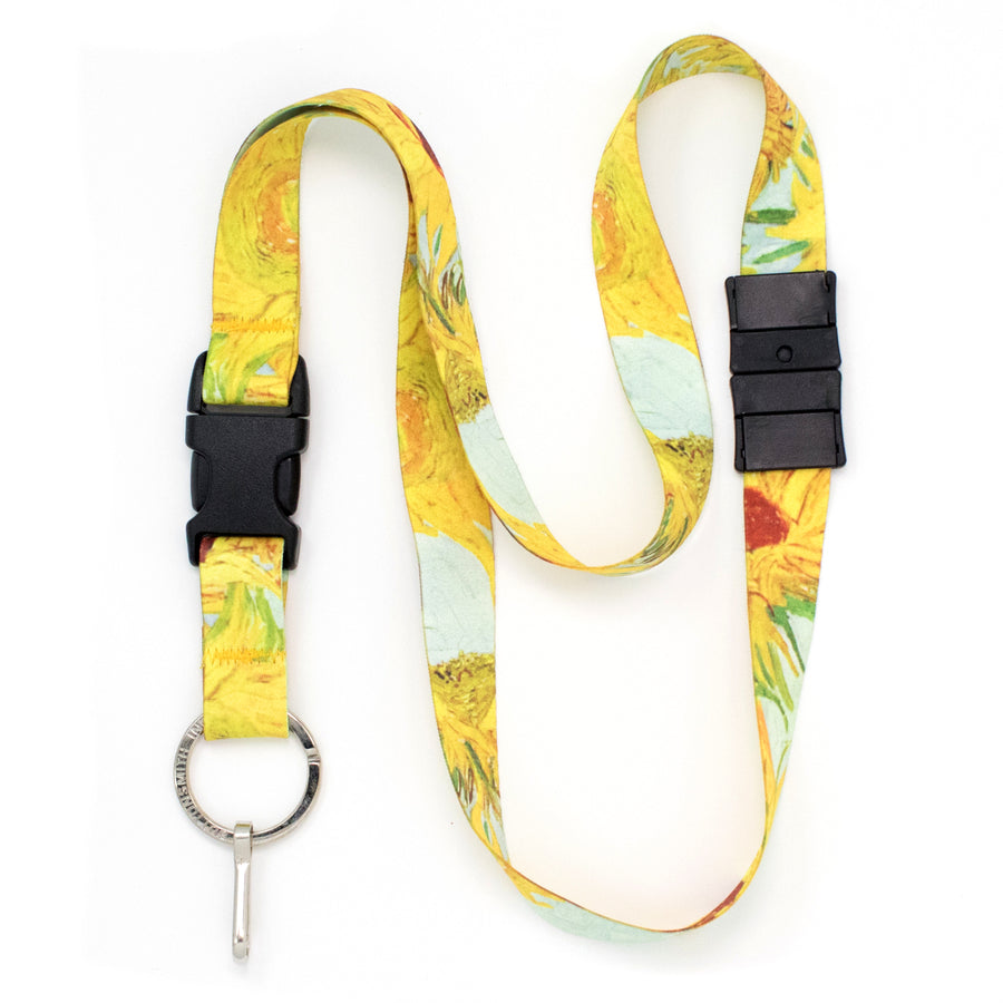 Buttonsmith Van Gogh Sunflower Breakaway Lanyard - Made in USA - Buttonsmith Inc.