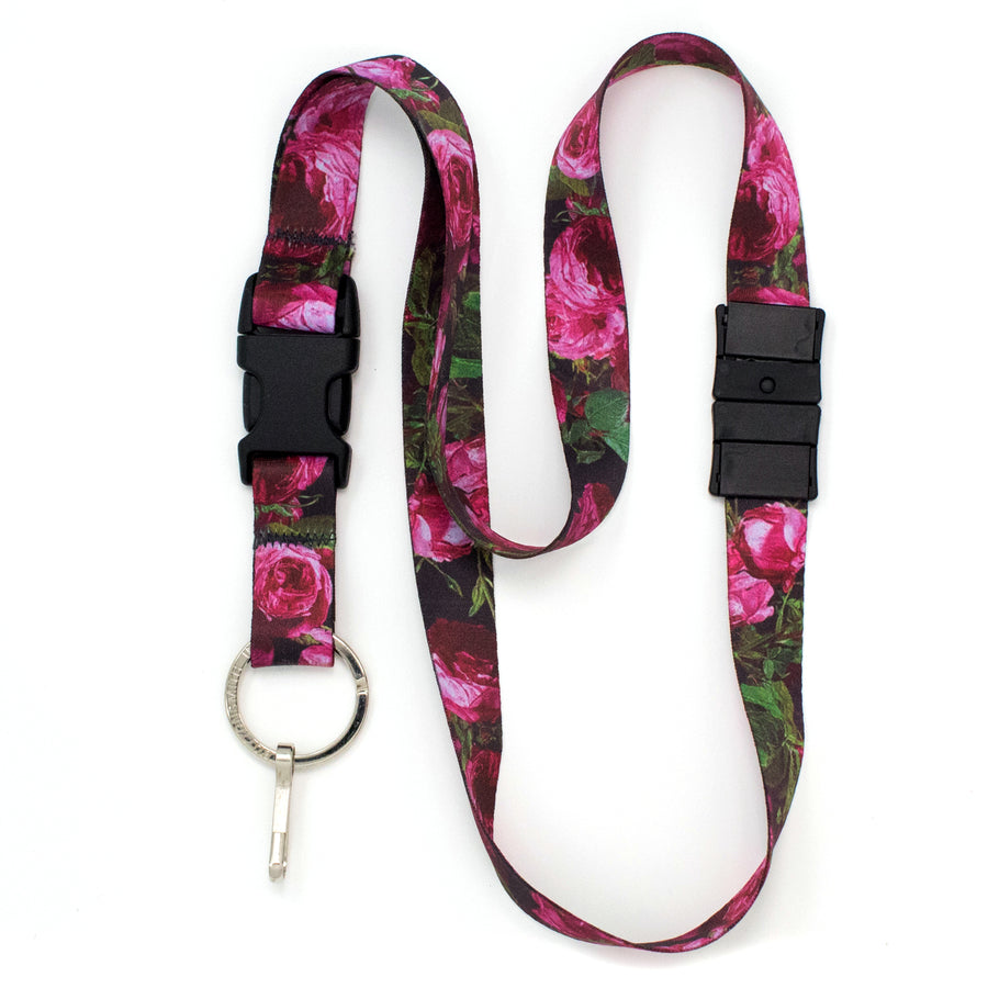 Buttonsmith Waldmueller Roses Breakaway Lanyard - Made in USA - Buttonsmith Inc.