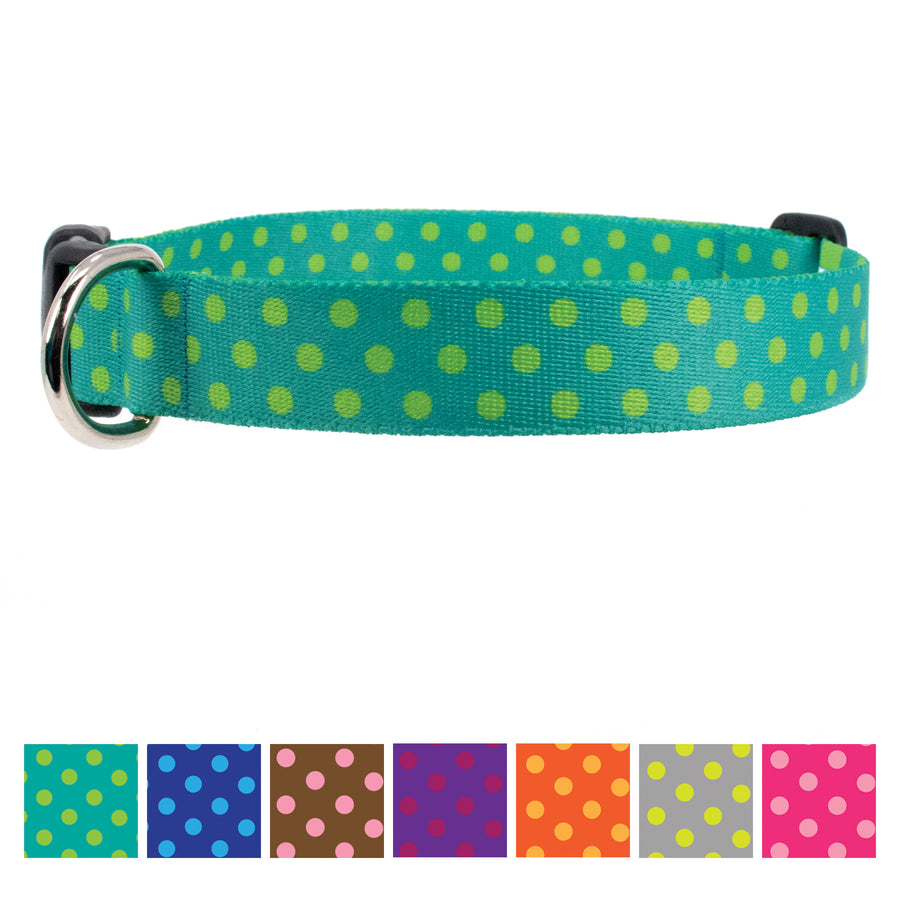 Buttonsmith Aqua Dots Dog Collar - Made in USA - Buttonsmith Inc.