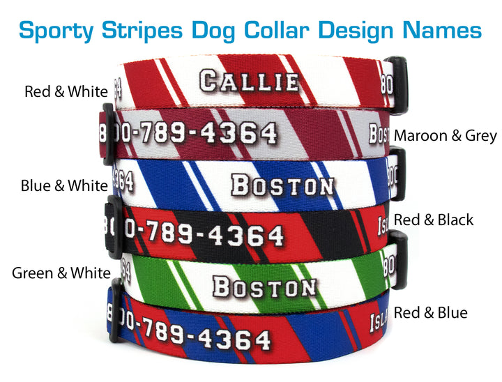 Buttonsmith Sporty 2 Custom Dog Collar - Made in USA