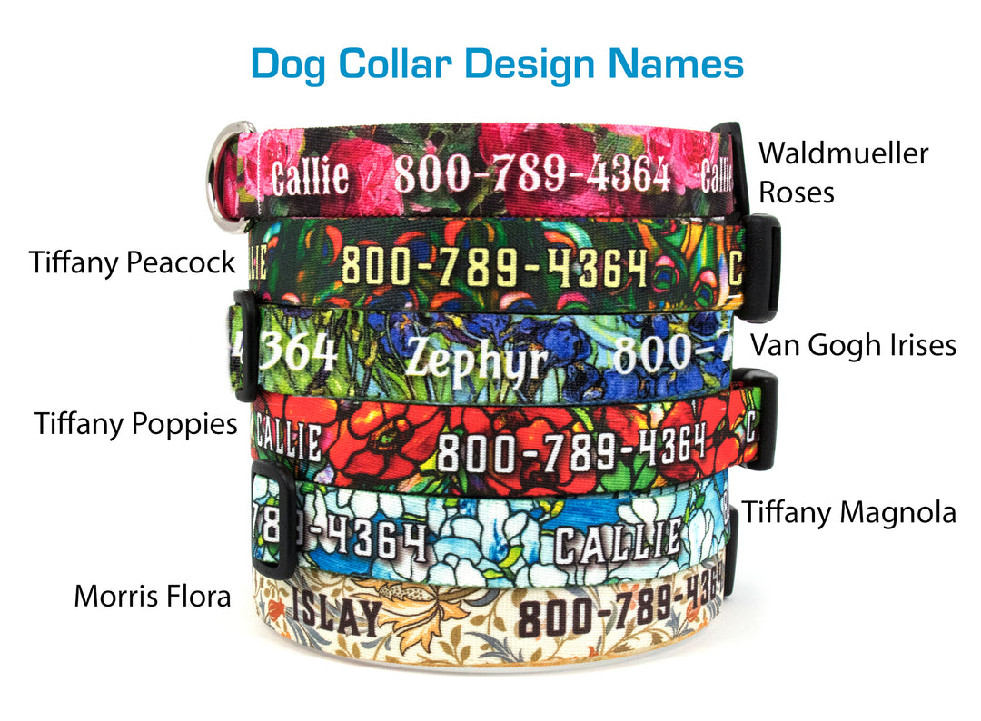 Buttonsmith Custom Personlized Dog Collars - Art Designs 2 - Made in USA