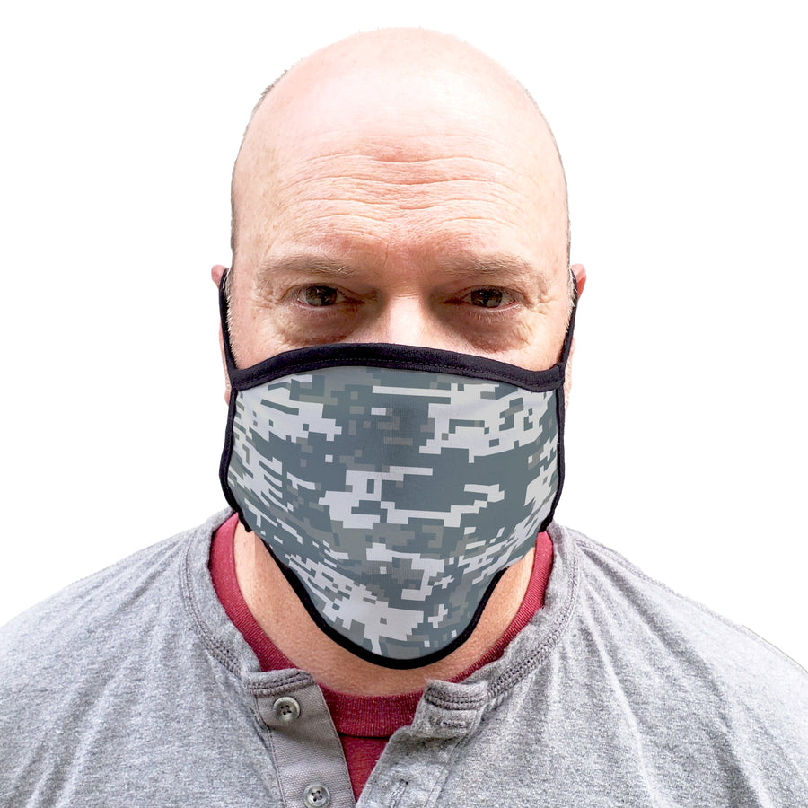 Buttonsmith Urban Camo Adult XL Adjustable Face Mask with Filter Pocket - Made in the USA - Buttonsmith Inc.