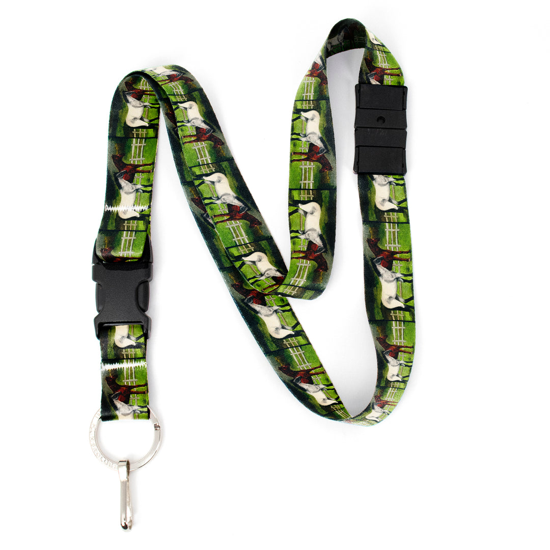 Buttonsmith Grace and Dice Breakaway Lanyard - with Buckle and Flat Ring - Based on Rebecca McGovern Art - Officially Licensed - Made in the USA - Buttonsmith Inc.