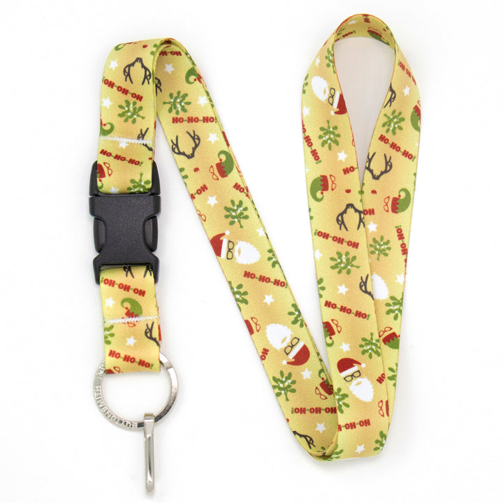 Buttonsmith Santa Premium Lanyard - with Buckle and Flat Ring - Made in the USA - Buttonsmith Inc.