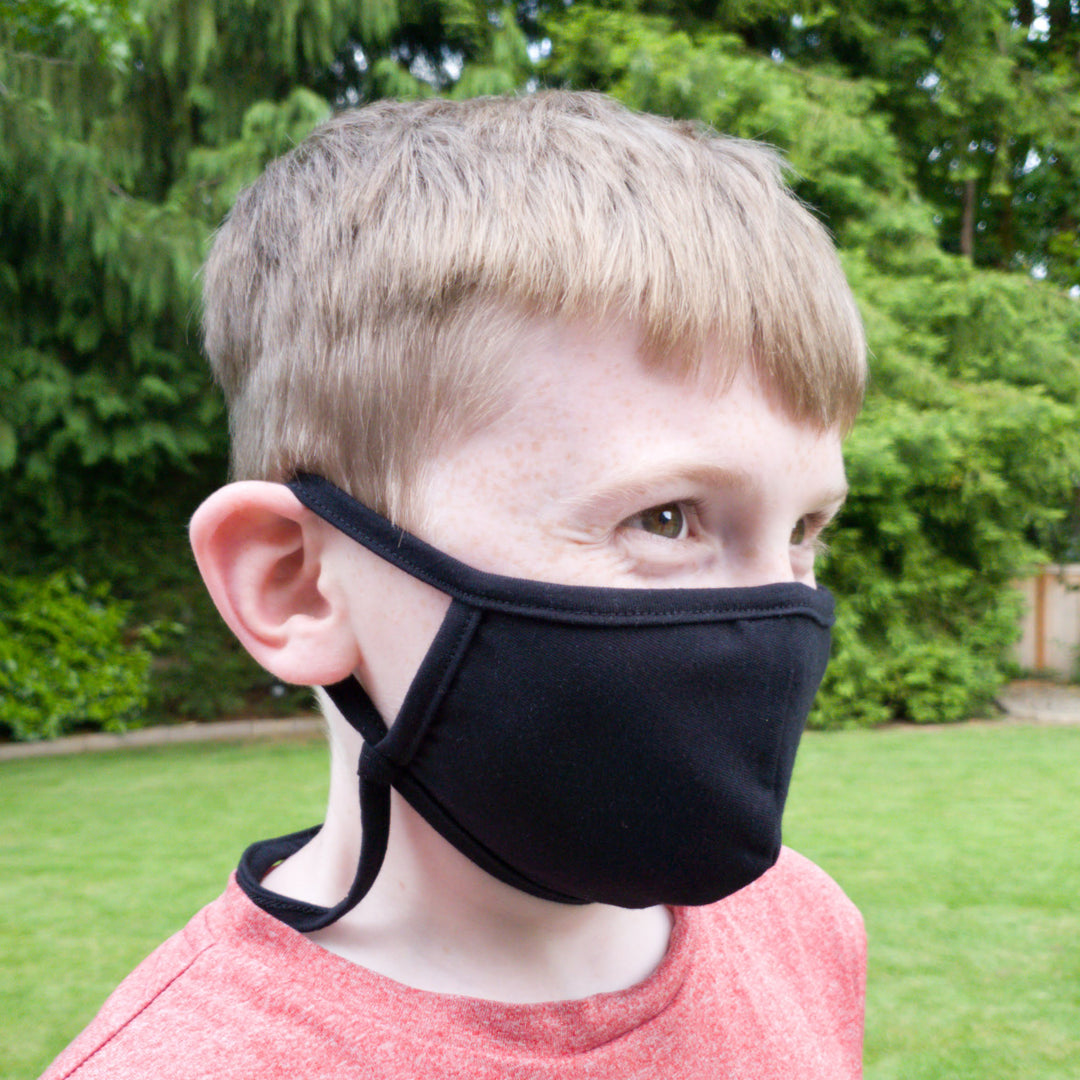 Cotton Adjustable Face Mask with Filter Pocket and Retaining Strap - Made in the USA - Buttonsmith Inc.