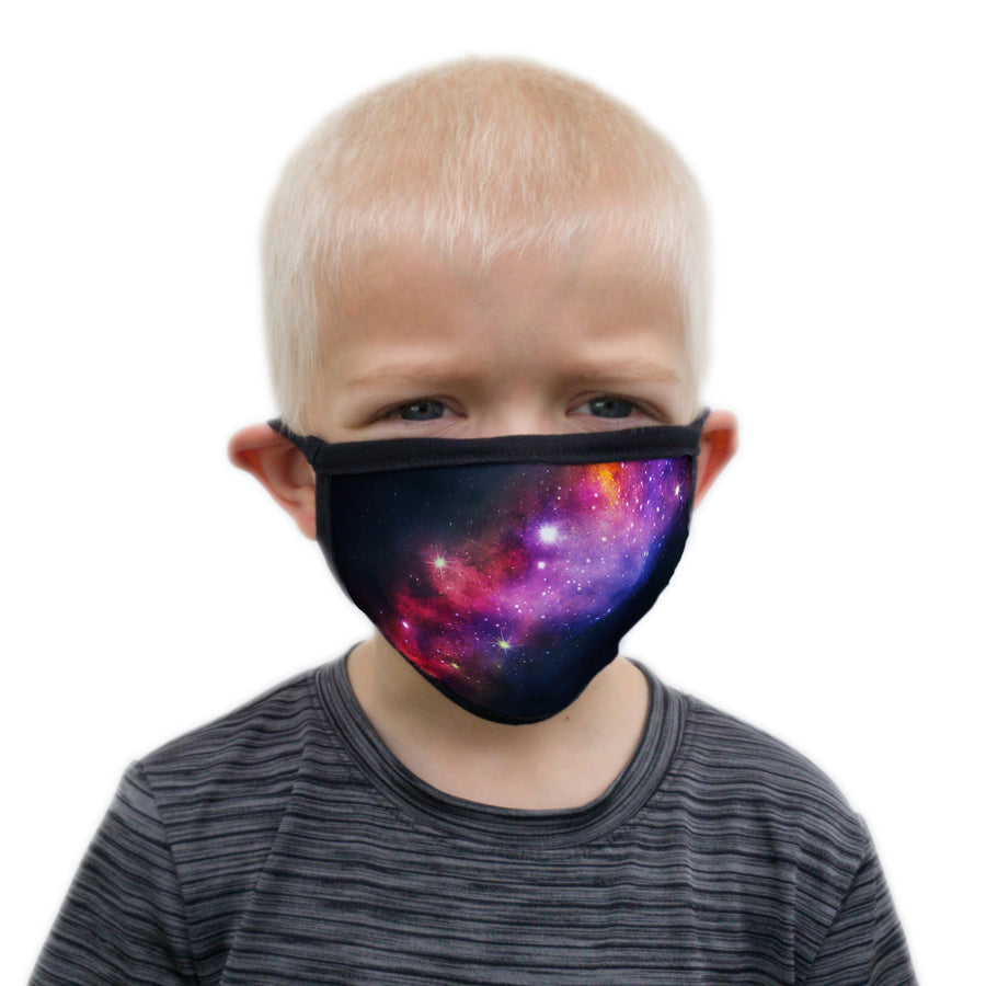 Buttonsmith Milky Way Child Face Mask with Filter Pocket - Made in the USA - Buttonsmith Inc.