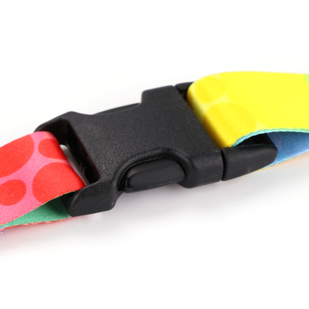 Buttonsmith Rainbow Dots Lanyard - Made in USA - Buttonsmith Inc.