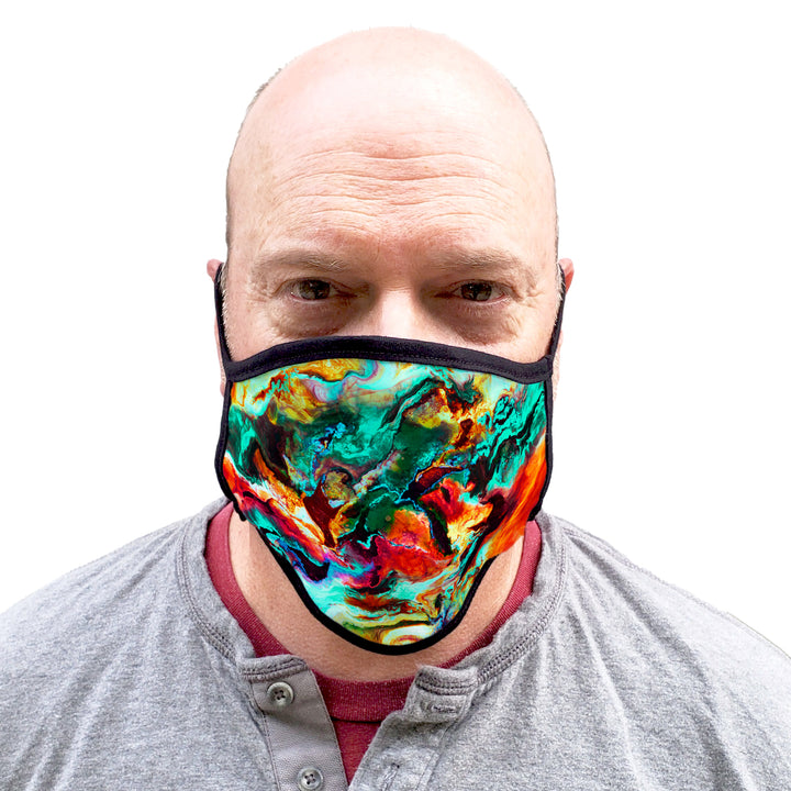 Buttonsmith Paint Adult XL Adjustable Face Mask with Filter Pocket - Made in the USA - Buttonsmith Inc.