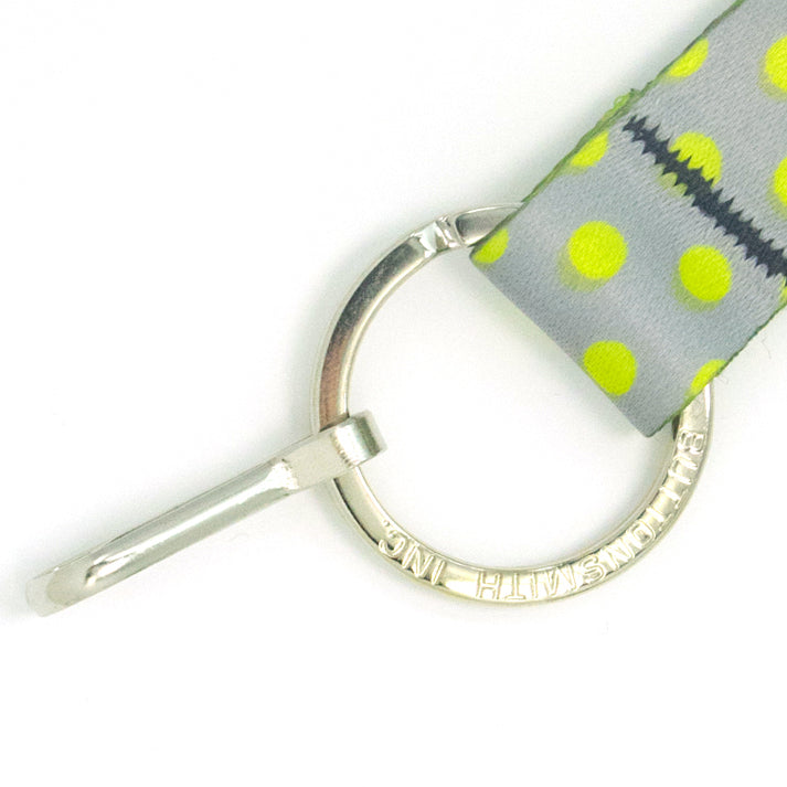 Buttonsmith Pewter Lime Dots Wristlet Lanyard Made in USA - Buttonsmith Inc.