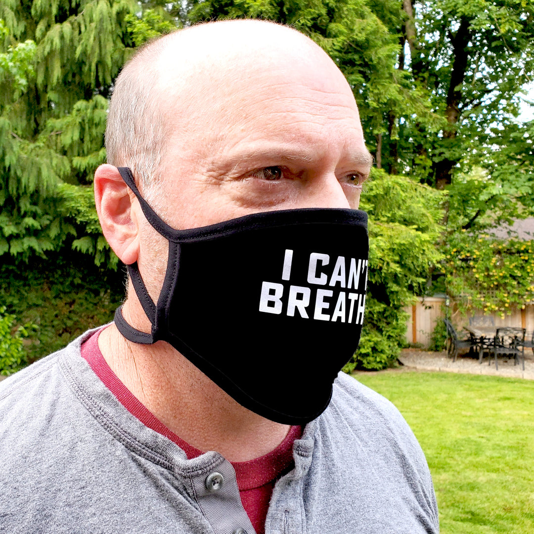 Buttonsmith Can't Breathe Youth Adjustable Face Mask with Filter Pocket - Made in the USA - Buttonsmith Inc.