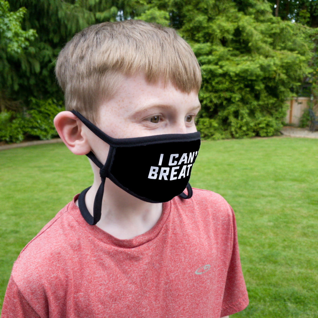 Buttonsmith Can't Breathe Child Face Mask with Filter Pocket - Made in the USA - Buttonsmith Inc.