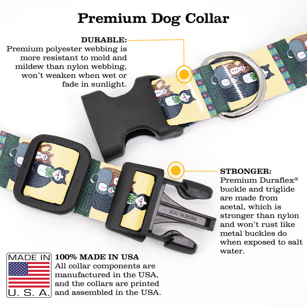 Buttonsmith McGovern Cat Dog Collar - Made in the USA - Buttonsmith Inc.