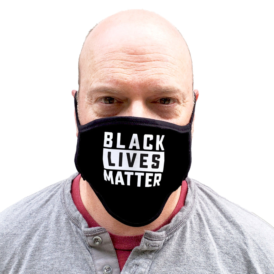 Buttonsmith Black Lives Matter Adult XL Adjustable Face Mask with Filter Pocket - Made in the USA - Buttonsmith Inc.