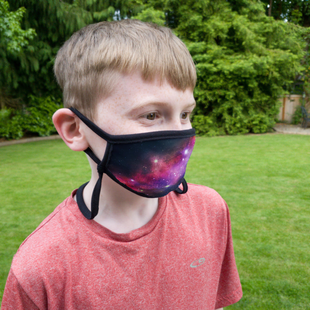 Buttonsmith Milky Way Child Face Mask with Filter Pocket - Made in the USA - Buttonsmith Inc.