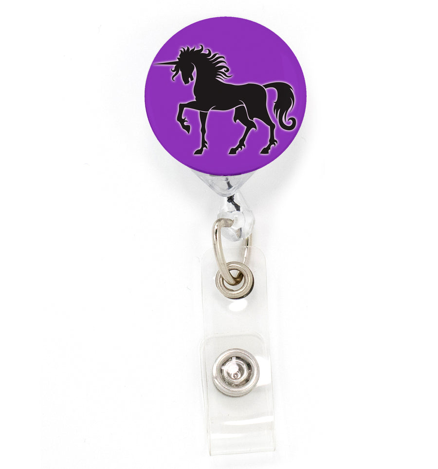 Buttonsmith Myth Unicorn Tinker Reel Retractable Badge Reel - Made in the USA - Buttonsmith Inc.