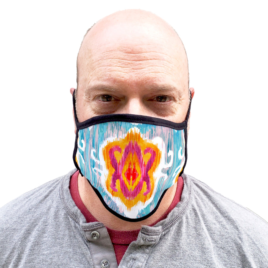 Buttonsmith Blossom Adult XL Adjustable Face Mask with Filter Pocket - Made in the USA - Buttonsmith Inc.