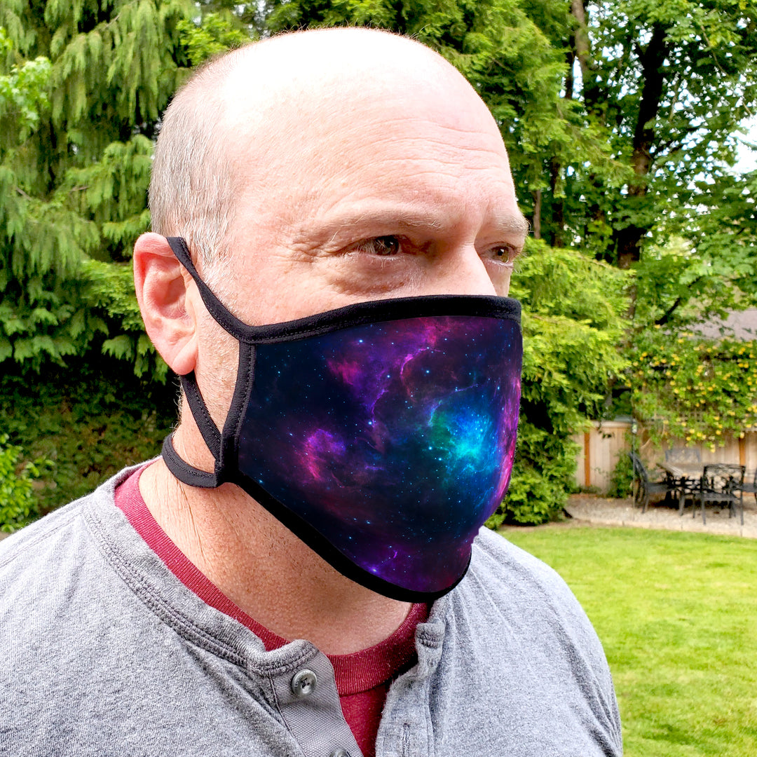 Buttonsmith Nebula Adult Adjustable Face Mask with Filter Pocket - Made in the USA - Buttonsmith Inc.