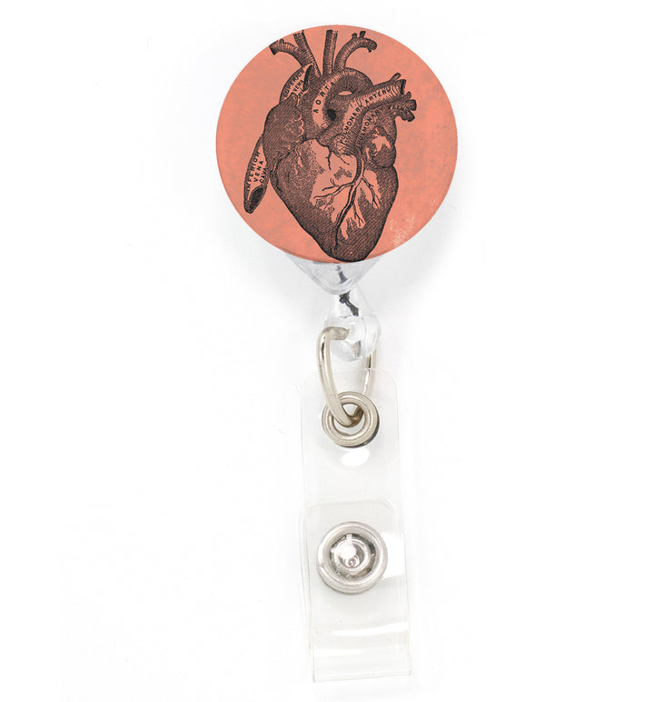 Buttonsmith Anatomy Heart Tinker Reel Retractable Badge Reel - Made in the USA - Buttonsmith Inc.