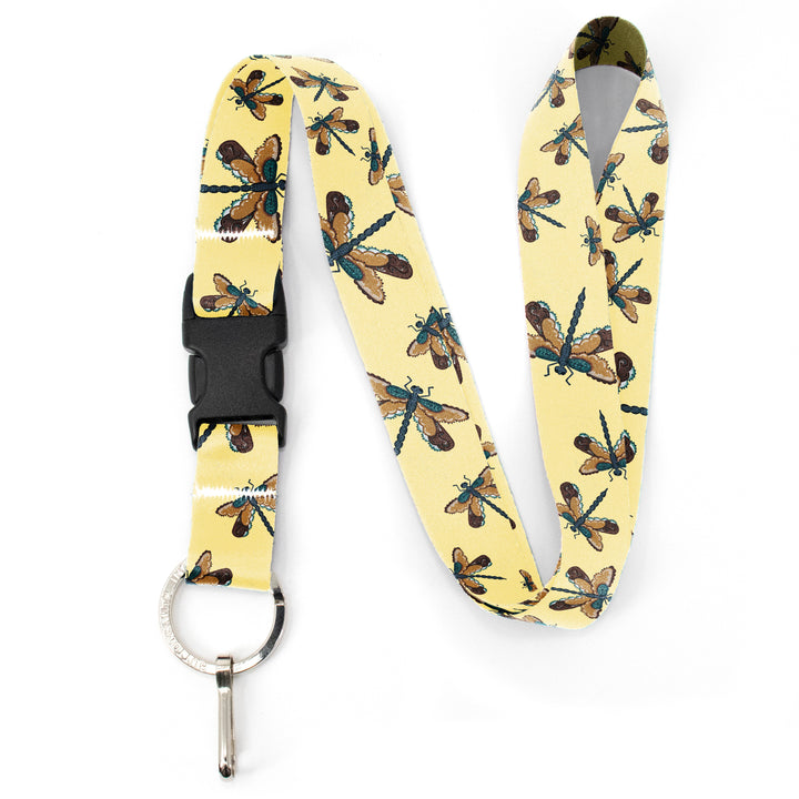 Buttonsmith Dragonflies Premium Lanyard - with Buckle and Flat Ring - Based on Rebecca McGovern Art - Officially Licensed - Made in the USA - Buttonsmith Inc.