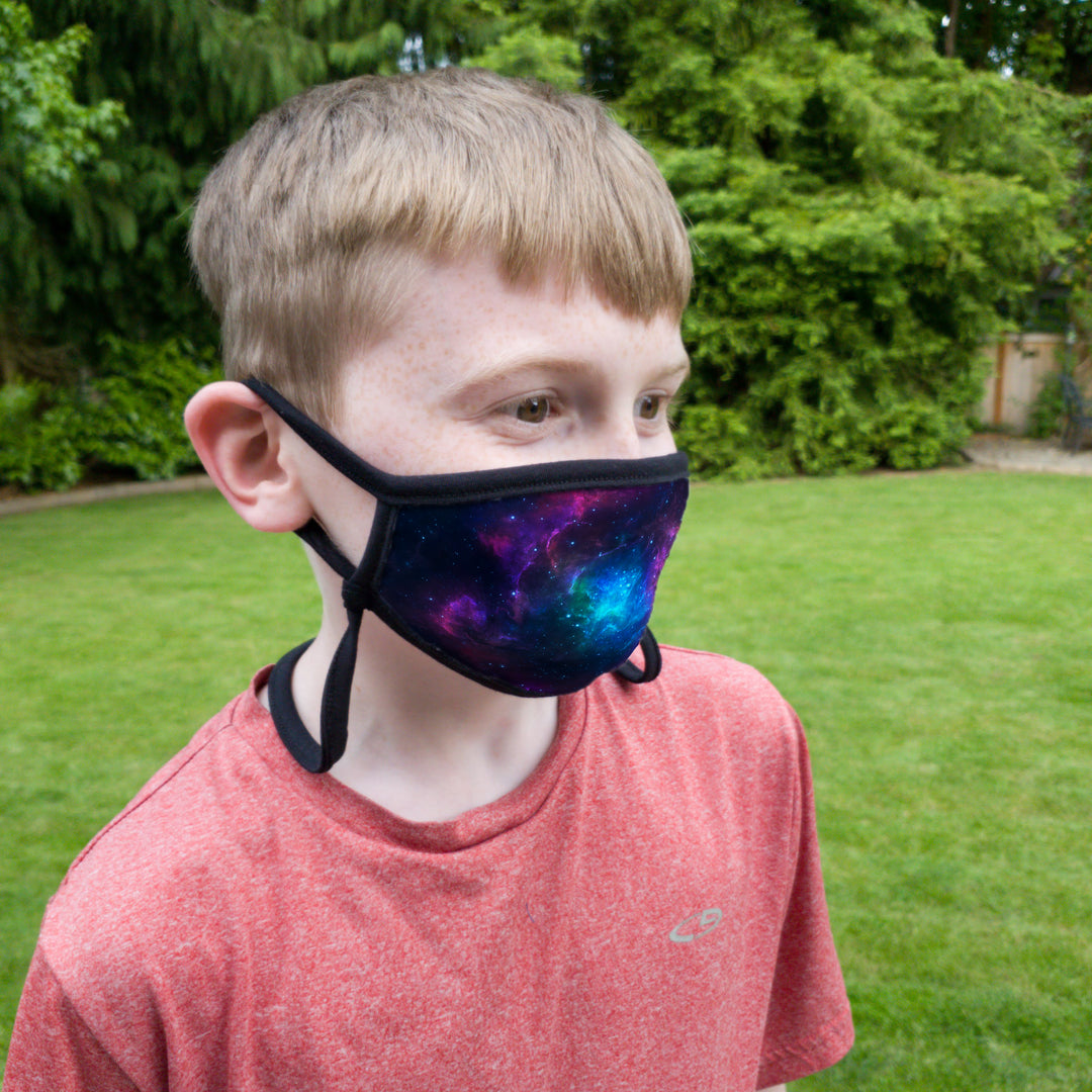 Buttonsmith Nebula Child Face Mask with Filter Pocket - Made in the USA - Buttonsmith Inc.