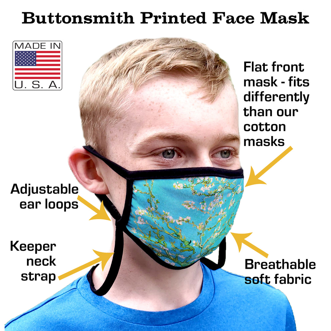 Buttonsmith Resin Adult Adjustable Face Mask with Filter Pocket - Made in the USA - Buttonsmith Inc.